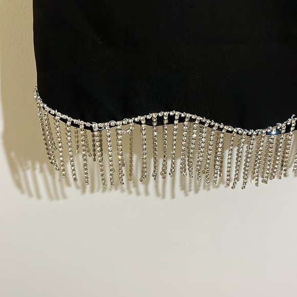 Black rhinestone fringe skirt - Picture 7 of 13